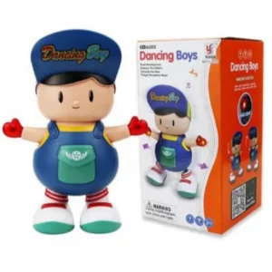 Kids Dancing Boy Toy – Musical Walking Boy with LED Lights, 360° Rotation & Bump & Go Action for Boys & Girls