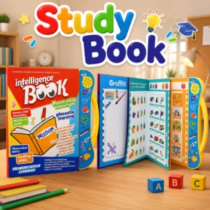 Study Book Phonetic Learning Toy for Kids | Interactive English Alphabet & Word Learning Book | Educational Sound Book for Children