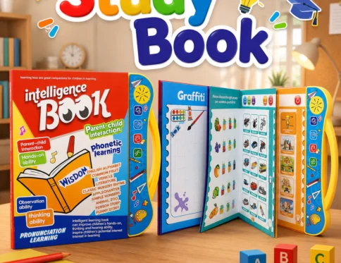 Study Book Phonetic Learning Toy for Kids | Interactive English Alphabet & Word Learning Book | Educational Sound Book for Children
