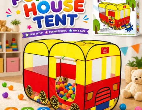 Kids Pop Up Play Tent House with Basketball Hoop – Foldable Indoor & Outdoor Playhouse for Toddlers | Portable Children’s Play Tent