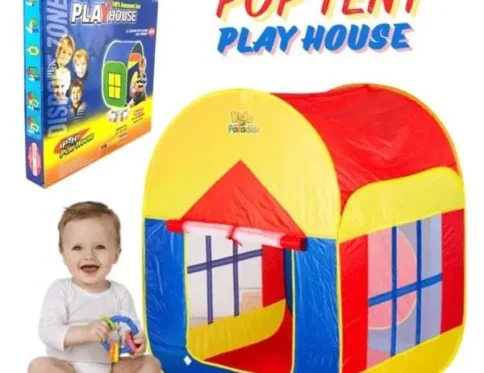 Kids Playhouse Pop Up Tent – Foldable Indoor & Outdoor Play Tent for Toddlers | Portable Children’s Playhouse with Carry Bag (3+ Years)