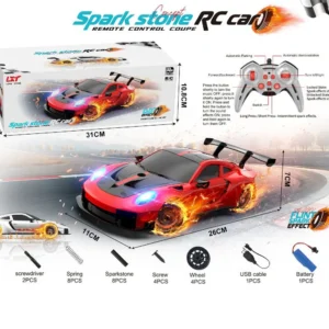 AK Toys Spark Stone Concept RC Car | High-Speed Remote Control Coupe with Spark Effect & LED Lights