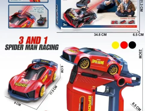 2.4GHz Infrared Laser Shooting Remote Control Racing Car – Rechargeable RC Battle Car with LED Lights & Sound for Kids
