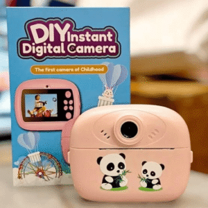 DIY Instant Digital Camera for Kids | HD Rechargeable Mini Camera with Photo & Video Recording | Cute Panda Design | Educational Toy for Boys & Girls