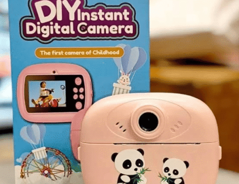 DIY Instant Digital Camera for Kids | HD Rechargeable Mini Camera with Photo & Video Recording | Cute Panda Design | Educational Toy for Boys & Girls