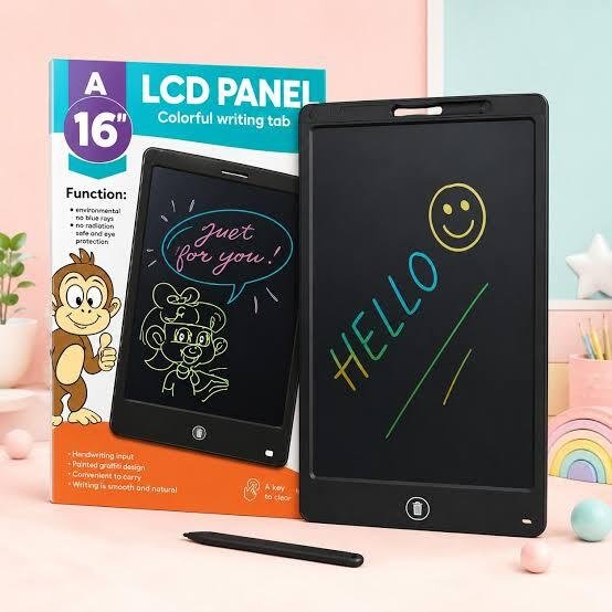16 Inch Colorful LCD Writing Tablet for Kids & Adults – Reusable Digital Drawing Board with Stylus | Electronic Writing & Memo Pad