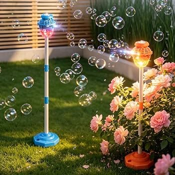 Water Spray Bubble Machine for Kids | Outdoor Road Light Bubble Maker with Water Spray & Fun Play