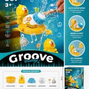 Duck Cup Groove Musical Bath Toy with fun water-play and musical features. A cute interactive duck toy designed to make bath time more enjoyable for kids.