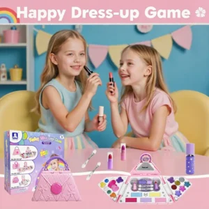 Fairy Makeup Case for Kids | Portable Pretend Makeup & Beauty Set with Mirror and Accessories