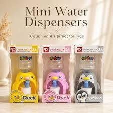 Kids Penguin & Duck Water Dispenser Toy | Mini Drinking Water Fountain Pretend Play Toy for Kids