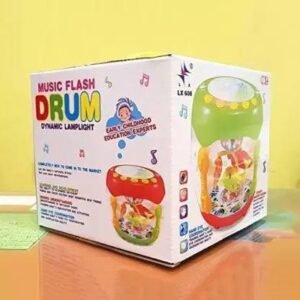 Music Flash Drum Toy with Dynamic Lights & Sound | Interactive Musical Drum Set for Kids