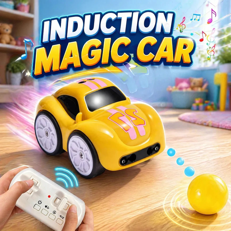 Magic Induction 2.4GHz RC Race Car | Remote Control Smart Track Car Toy for Kids 5+