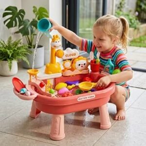 Water Park Bath & Water Play Table Set | Interactive Outdoor Water Activity Toy for Kids